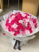 99 stems ombré pink roses
